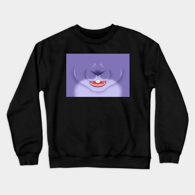 Sugar Purple Bunny Face Crewneck Sweatshirt by KeishaMaKainn